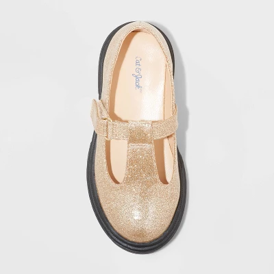 Toddler Girls' Londyn Lug Sole Mary Jane Shoes - Cat & Jack™ Gold 4 Toddler Girls' Londyn Lug Sole Mary Jane Shoes - Cat & Jack™ Gold - Image 2