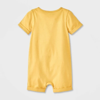 Baby These Rolls Are Homemade Short Sleeve Romper - Cat & Jack™ Yellow 3 Baby These Rolls Are Homemade Short Sleeve Romper - Cat & Jack™ Yellow