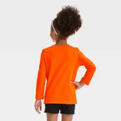 Toddler Girls' Halloween Ghost Long Sleeve T- Shirt - Cat & Jack™ Dark Orange -Kid Clothing GUEST a9833e8d 75af 4632 bd40 323d5fddf10d