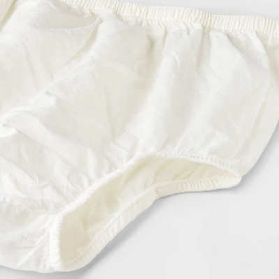 Baby Girls' Floral Embroidered Dress & Bottom Set - Cat & Jack™ Cream 5 Baby Girls' Floral Embroidered Dress & Bottom Set - Cat & Jack™ Cream - Image 3