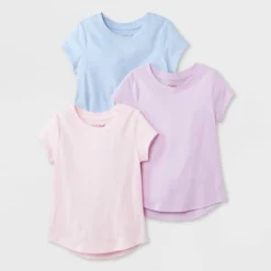 Toddler Girls' 3pk Solid Short Sleeve T-Shirt - Cat & Jack™ Purple/Pink/Blue 7 Toddler Girls' 3pk Solid Short Sleeve T-Shirt - Cat & Jack™ Purple/Pink/Blue -Kid Clothing GUEST abefd15f 5bda 4675 87de 6367e4ce51dd