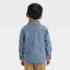 Toddler Boys' Long Sleeve Denim Button-Up Jacket - Cat & Jack™ Dark Wash -Kid Clothing GUEST af735c99 573e 483b 8d3d 5fa7365943fb