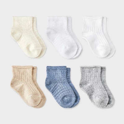 Toddler 6pk Waffle Ribbed Ankle Socks - Cat & Jack™ 5 Toddler 6pk Waffle Ribbed Ankle Socks - Cat & Jack™ - Image 3