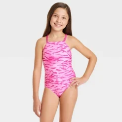 Girls' Tiger Tie-Dye One Piece Rash Guard - Cat & Jack™ Pink -Kid Clothing GUEST b08ca4fe f0f3 4c32 9b66 d32a5d752681