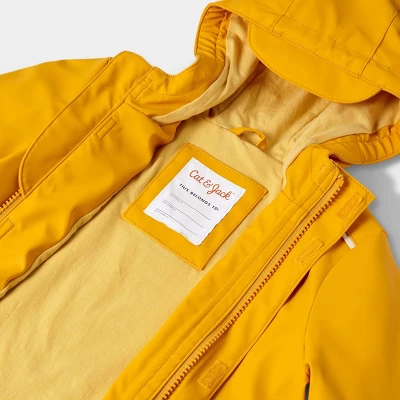 Toddler Long Sleeve Rain Coat - Cat & Jack™ Yellow 4 Toddler Long Sleeve Rain Coat - Cat & Jack™ Yellow - Image 2