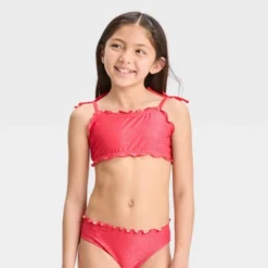 Girls' Sparkle & Shine Bikini Set - Cat & Jack™ Red -Kid Clothing GUEST b2342108 f28d 4242 8aab 2a848790908b