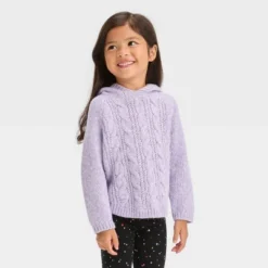 Toddler Girls' Cable Sweater With Hood - Cat & Jack™ 9 Toddler Girls' Cable Sweater With Hood - Cat & Jack™ -Kid Clothing GUEST b2870c0d ad76 4d81 a06f af406c99162c