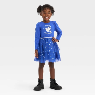 Toddler Girls' Dove Tutu Dress - Cat & Jack™ Blue 5 Toddler Girls' Dove Tutu Dress - Cat & Jack™ Blue - Image 3