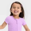 Toddler Girls' Solid Textured One Piece Swimsuit - Cat & Jack™ Purple -Kid Clothing GUEST b6966f22 16a9 43ea a66b 6ea112aa49a4