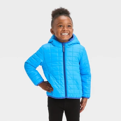 Toddler Solid Puffer Jacket - Cat & Jack™ Blue 5 Toddler Solid Puffer Jacket - Cat & Jack™ Blue - Image 3