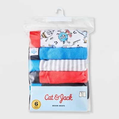 Toddler Boys' 6pk 'Monsters' Boxer Briefs - Cat & Jack™ 3 Toddler Boys' 6pk 'Monsters' Boxer Briefs - Cat & Jack™