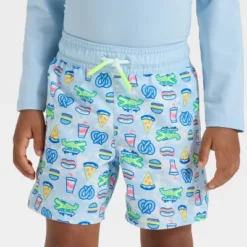 Toddler Boys' Snack Time Swim Shorts - Cat & Jack™ Light Blue -Kid Clothing GUEST b6dae8b0 cecc 46e7 9de1 c9878361e123