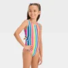 Girls' Playa Striped One Piece Swimsuit Set - Cat & Jack™ -Kid Clothing GUEST b7b557ef 4ad7 4341 9744 bef73d2b801c
