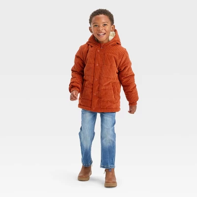 Toddler Corduroy Puffer Jacket - Cat & Jack™ Brown 4 Toddler Corduroy Puffer Jacket - Cat & Jack™ Brown - Image 2