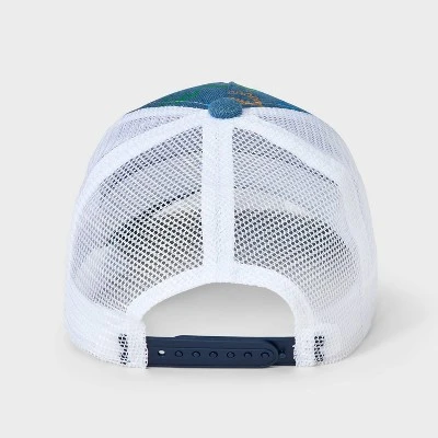 Boys' Dinosaur Denim Baseball Hat - Cat & Jack™️ Blue: Adjustable Midweight Mesh, Cotton, Recycled Polyester, Rayon 3 Boys' Dinosaur Denim Baseball Hat - Cat & Jack™️ Blue: Adjustable Midweight Mesh, Cotton, Recycled Polyester, Rayon