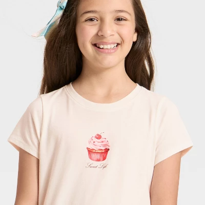 Girls' Short Sleeve Graphic T-Shirt - Cat & Jack™ 3 Girls' Short Sleeve Graphic T-Shirt - Cat & Jack™