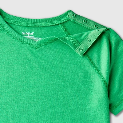 Kids' Adaptive 2pc Port Access Pajama Set - Cat & Jack™ Green 4 Kids' Adaptive 2pc Port Access Pajama Set - Cat & Jack™ Green - Image 2