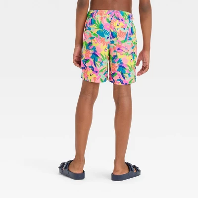 Boys' Tropical Floral Printed Swim Shorts - Cat & Jack™ 4 Boys' Tropical Floral Printed Swim Shorts - Cat & Jack™ - Image 2