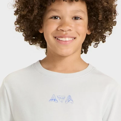 Boys' Short Sleeve Shark Graphic T-Shirt - Cat & Jack™ Light Gray 3 Boys' Short Sleeve Shark Graphic T-Shirt - Cat & Jack™ Light Gray