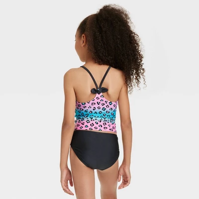 Girls' Magical Animal Ombre Bow Back Tankini Set - Cat & Jack™ 4 Girls' Magical Animal Ombre Bow Back Tankini Set - Cat & Jack™ - Image 2