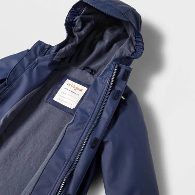 Toddler Long Sleeve Rain Coat - Cat & Jack™ Navy Blue 4 Toddler Long Sleeve Rain Coat - Cat & Jack™ Navy Blue - Image 2