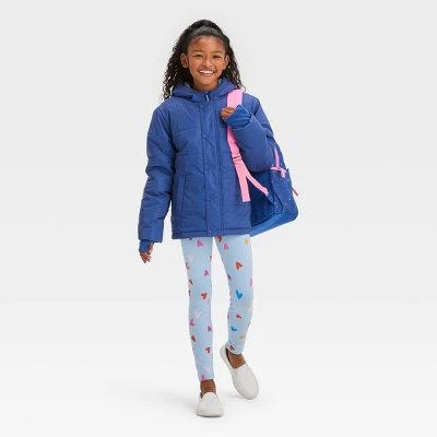 Girls' Solid Puffer Jacket - Cat & Jack™ 4 Girls' Solid Puffer Jacket - Cat & Jack™ - Image 2