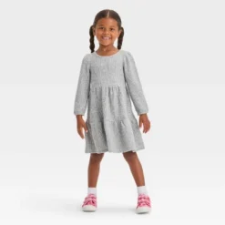 Toddler Girls' Cozy A-Line Dress - Cat & Jack™ Gray -Kid Clothing GUEST ba5c346a 1708 47f7 9112 11aca62b3fa6