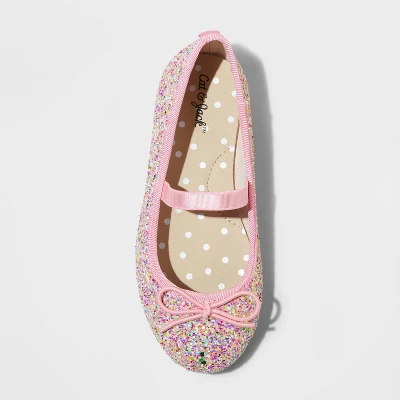 Toddler Lily Glitter Ballet Flats - Cat & Jack™ 4 Toddler Lily Glitter Ballet Flats - Cat & Jack™ - Image 2
