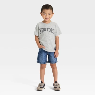 Toddler Boys' Button Front Denim Shorts - Cat & Jack™ 4 Toddler Boys' Button Front Denim Shorts - Cat & Jack™ - Image 2