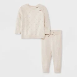 Baby Fluid Bobble Sweater Top & Bottom Set - Cat & Jack™ Cream 7 Baby Fluid Bobble Sweater Top & Bottom Set - Cat & Jack™ Cream -Kid Clothing GUEST bf0de123 dabd 48b2 9a80 f2d45d489e31