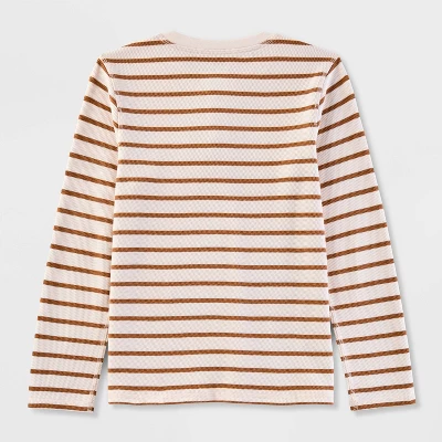 Boys' Adaptive Long Sleeve 'Stripe' Thermal Top - Cat & Jack™ Cream 3 Boys' Adaptive Long Sleeve 'Stripe' Thermal Top - Cat & Jack™ Cream