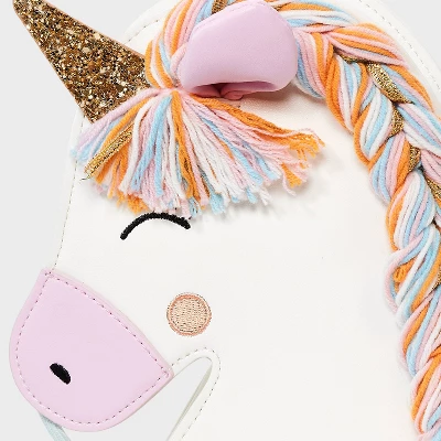 Girls' Unicorn Shaped With Braided Mane Crossbody Bag - Cat & Jack™️ White: Faux Leather, Structured Design 5 Girls' Unicorn Shaped With Braided Mane Crossbody Bag - Cat & Jack™️ White: Faux Leather, Structured Design - Image 3