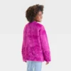 Kids' Solid Faux Fur Jacket - Cat & Jack™ Magenta 1 Kids' Solid Faux Fur Jacket - Cat & Jack™ Magenta -Kid Clothing GUEST c1632fad 7471 4b52 a640 7338f63daf09