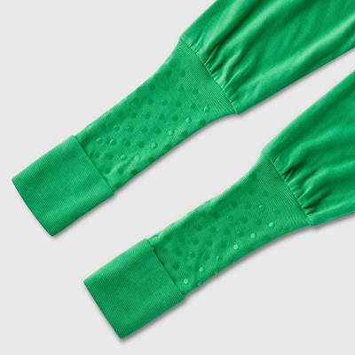 Kids' Adaptive 2pc Port Access Pajama Set - Cat & Jack™ Green 5 Kids' Adaptive 2pc Port Access Pajama Set - Cat & Jack™ Green - Image 3