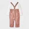 Baby Boys' Jaspe Flannel Suspender Set - Cat & Jack™ Cream -Kid Clothing GUEST c23c2eb5 5720 4fab 9a55 82a389788481