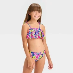 Girls' 'Summer Blossom' Floral Printed Bikini Set - Cat & Jack™ -Kid Clothing GUEST c357e0ed c77e 432d b27d 8e67f7a75cdd