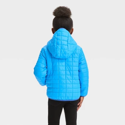 Toddler Solid Puffer Jacket - Cat & Jack™ Blue 3 Toddler Solid Puffer Jacket - Cat & Jack™ Blue