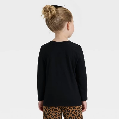 Toddler Girls' Long Sleeve Halloween Graphic T-Shirt - Cat & Jack™ Black 4 Toddler Girls' Long Sleeve Halloween Graphic T-Shirt - Cat & Jack™ Black - Image 2