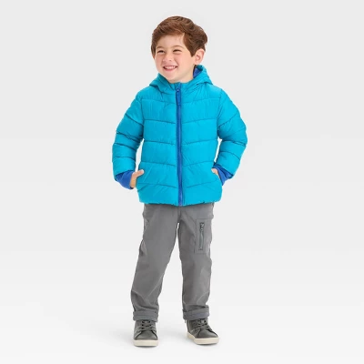 Toddler Puffer Jacket - Cat & Jack™ Blue 4 Toddler Puffer Jacket - Cat & Jack™ Blue - Image 2