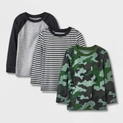Toddler Boys' 3pk Camoflauge Long Sleeve Shirt - Cat & Jack™ Gray/Black 7 Toddler Boys' 3pk Camoflauge Long Sleeve Shirt - Cat & Jack™ Gray/Black -Kid Clothing GUEST c8b6dd01 b926 4294 91d7 954dae74be78