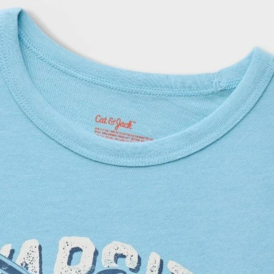 Kids' Adaptive Short Sleeve 4th Of July Baseball Graphic T-Shirt - Cat & Jack™ Blue 4 Kids' Adaptive Short Sleeve 4th Of July Baseball Graphic T-Shirt - Cat & Jack™ Blue - Image 2