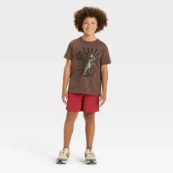 Boys' Short Sleeve Dinosaur Graphic T-Shirt - Cat & Jack™ Brown -Kid Clothing GUEST cb19ab52 4c5f 483a 9a28 c5cf2c596697