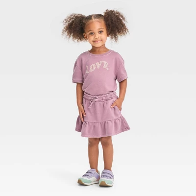Toddler Girls' Skort Set - Cat & Jack™ Purple 5 Toddler Girls' Skort Set - Cat & Jack™ Purple - Image 3