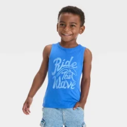 Toddler Boys' Short Sleeve Ride The Wave Tank Top - Cat & Jack™ Blue 9 Toddler Boys' Short Sleeve Ride The Wave Tank Top - Cat & Jack™ Blue -Kid Clothing GUEST cb90fbc8 89b6 45ce b98e 08d6ac45dab6