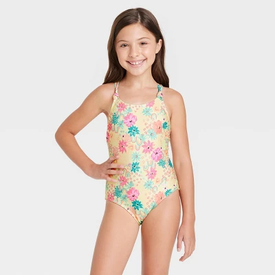 Girls' Happy Days One Piece Swimsuit - Cat & Jack™️ 5 Girls' Happy Days One Piece Swimsuit - Cat & Jack™️ - Image 3