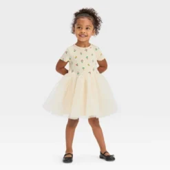 Toddler Girls' Floral Short Sleeve Knit Tulle Dress - Cat & Jack™ Off-White 7 Toddler Girls' Floral Short Sleeve Knit Tulle Dress - Cat & Jack™ Off-White -Kid Clothing GUEST ccee2d9f 71f7 484b aea4 3a052af9bd58