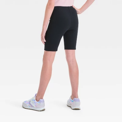 Girls' Ribbed Bike Shorts - Cat & Jack™ 3 Girls' Ribbed Bike Shorts - Cat & Jack™