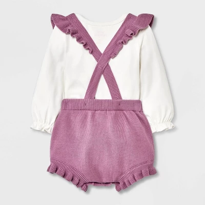 Baby Girls' Blackberry Sweater Romper Set - Cat & Jack™ Light Purple 3 Baby Girls' Blackberry Sweater Romper Set - Cat & Jack™ Light Purple