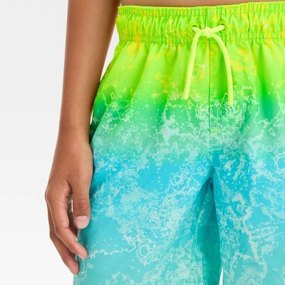 Boys' Wave Ombre Swim Shorts - Cat & Jack™ 3 Boys' Wave Ombre Swim Shorts - Cat & Jack™