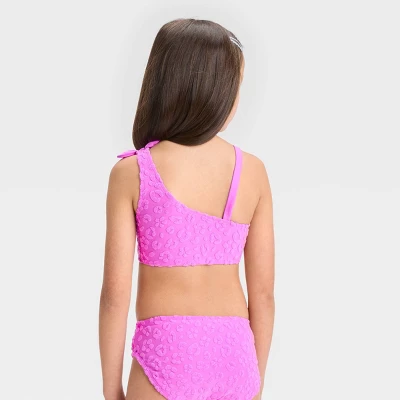 Girls' Solid Bikini Set - Cat & Jack™ Purple 4 Girls' Solid Bikini Set - Cat & Jack™ Purple - Image 2